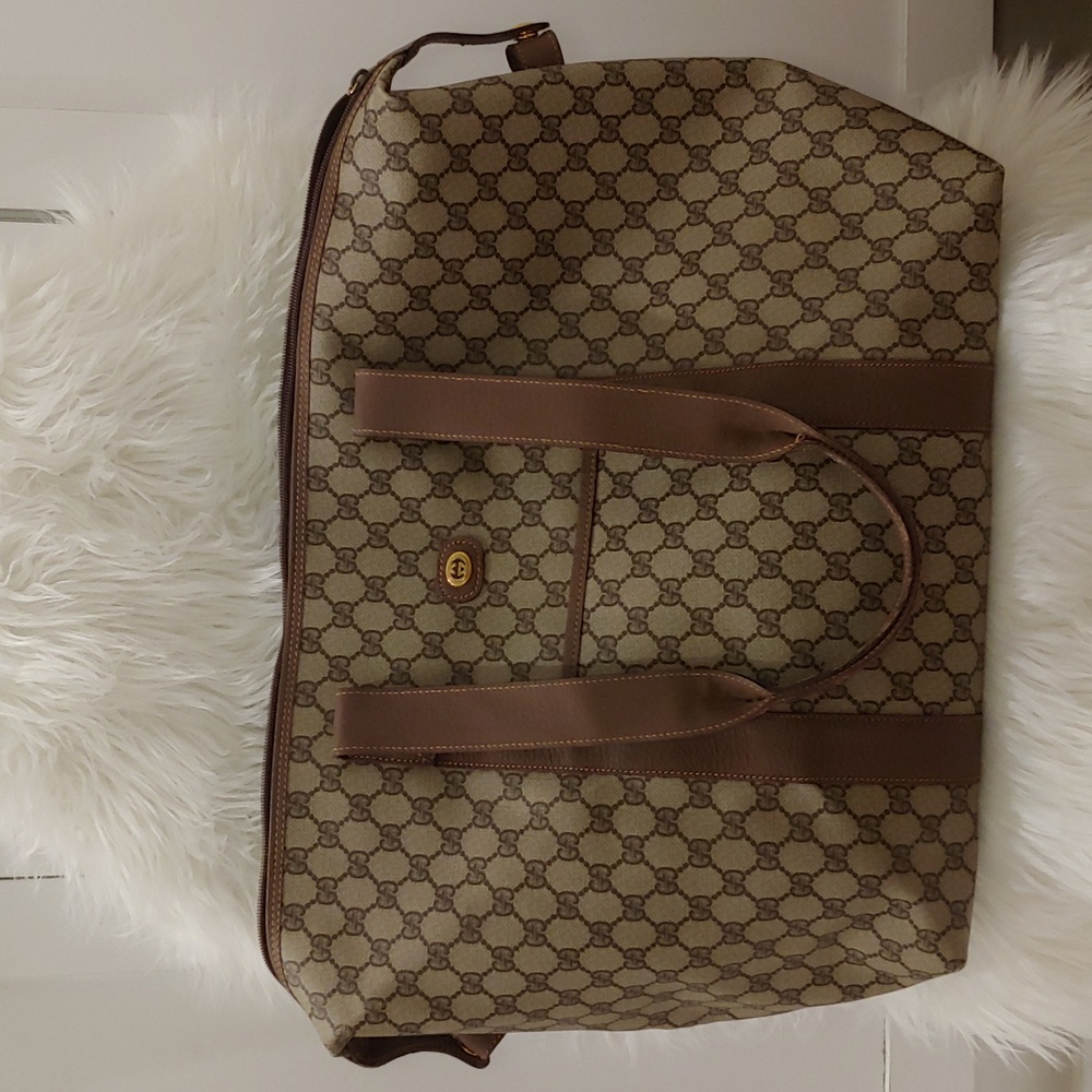 Authentic Vintage Gucci GG Monogram Supreme Duffel Carry on Weekender Travel Bag - Picture 2 of 10